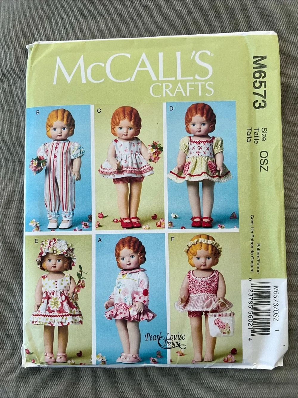 McCall’s Crafts Doll Clothes Sewing Pattern Collection - lot of 4